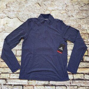 $69 Solfire Men’s 1/4 Zip Jacket Slim Fit Performance Jacket Navy Heather Size L